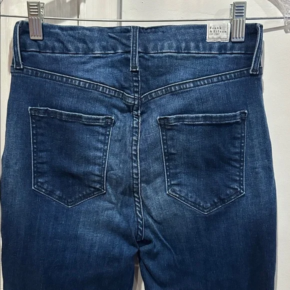 Frank & Eileen Women’s Blue Denim Sligo Skinny Jean Raw Hem Boho Classic Size 27 - Picture 4 of 14